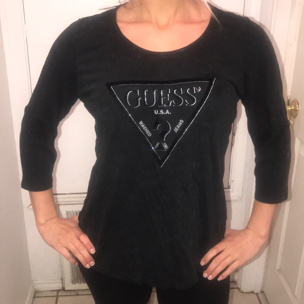 A long sleeve guess shirt